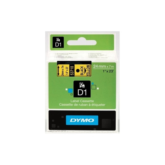 Dymo D1 24mm Black/yellow Labels 53718 image 1