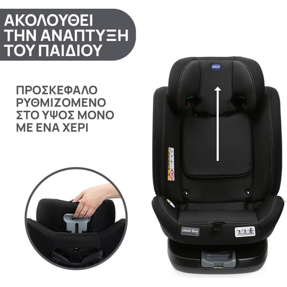 Chicco Βρεφικό/ Παιδικό Κάθισμα Αυτοκινήτου Unico Evo i-Size για Παιδί 40-150 cm Μαύρο image 10