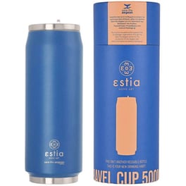 Παγούρι Θερμός Estia Home Art Save The Aegean Denim Blue 500 ml