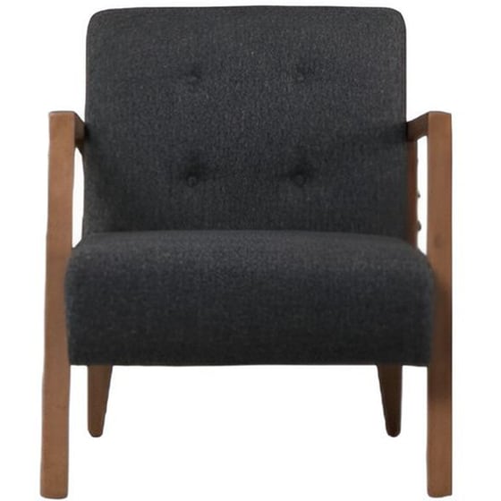 Πολυθρόνα 24mall Caesar από Ύφασμα/Ξύλο 69x80x83cm - Γκρι/Καφέ image 0