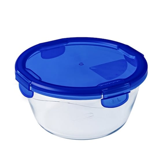 Φαγητοδοχείο Pyrex Γυάλινο 1.6lt - Διάφανο/Μπλε image 0