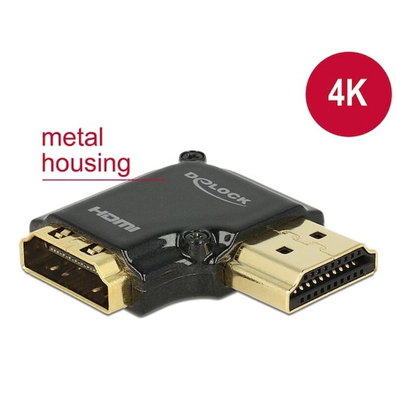 Delock Hdmi Αντάπτορας Hdmi-a Female Σε Male, High Speed, 90°, Right