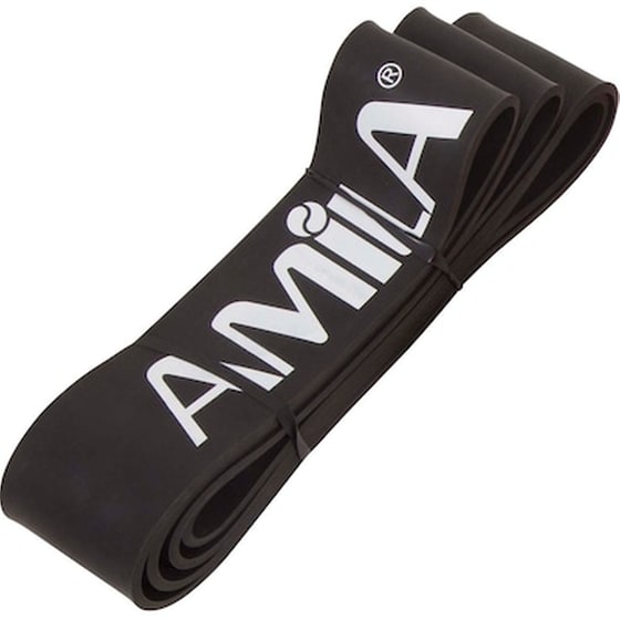 Λάστιχο Γυμναστικής Amila Loop Band Πολύ Σκληρό+ - Μαύρο image 0