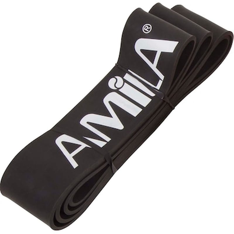 Λάστιχο Γυμναστικής Amila Loop Band Πολύ Σκληρό+ - Μαύρο