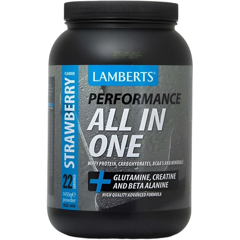 Πρωτεΐνη Lamberts All In One Performance Powder Strawberry - 1450gr