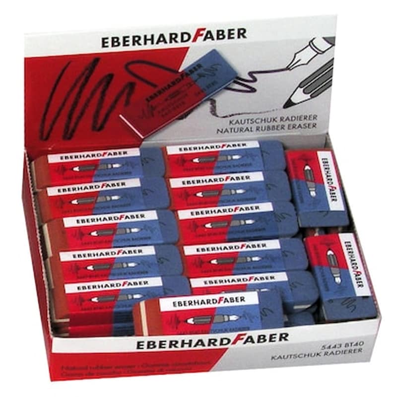EBERHARD FABER Σετ Γόμες Eberhard Faber Δίχρωμη (40 Τεμάχια)