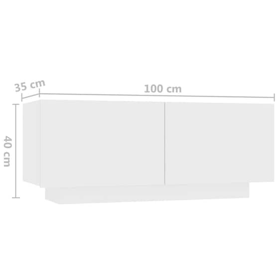 Έπιπλο Τηλεόρασης VidaXL από Μοριοσανίδα 180x35x40 cm  - Λευκό image 8