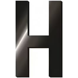 Μεταλλικό Γράμμα Αυτοκόλλητο Legami H 2.5x2.5x2 cm