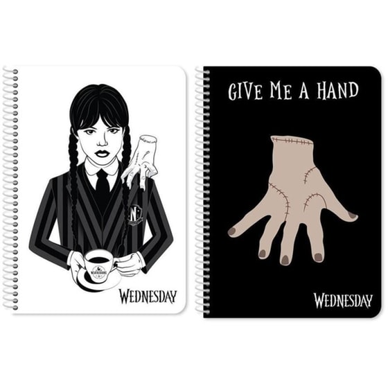 Τετράδιο Σπιράλ Διακάκης Β5 Wednesday 2 Θεμάτων 60 Φύλλων 17x25cm image 1