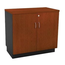 Ντουλάπι Γραφείου Woodwell από Μοριοσανίδα 80x45x75  cm - Ανθρακί/Κερασιά