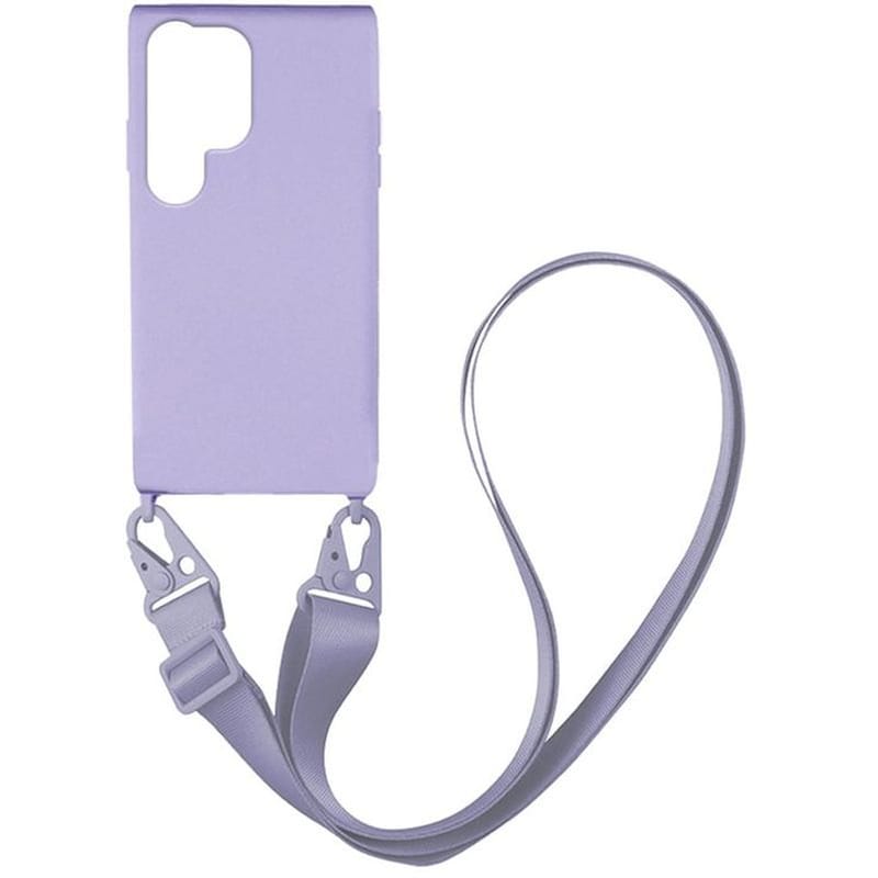 SONIQUE Θήκη Samsung Galaxy S23 Ultra - Sonique Carryhang Liquid Silicone Strap - Λιλά