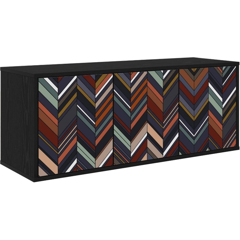 Έπιπλο Τηλεόρασης VidaXL OMMEN Επιτοίχιο 102 x 33 x 40 cm - Μαύρη Δρυς