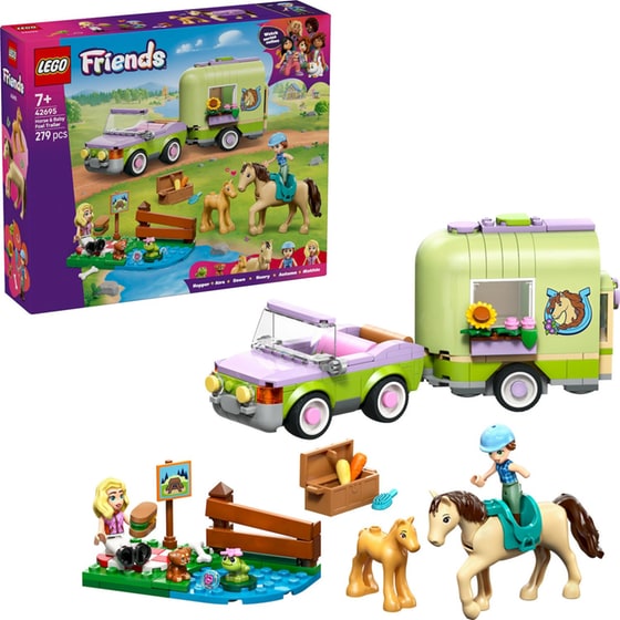 LEGO® Friends Horse & Baby Foal Trailer (42695) image 1
