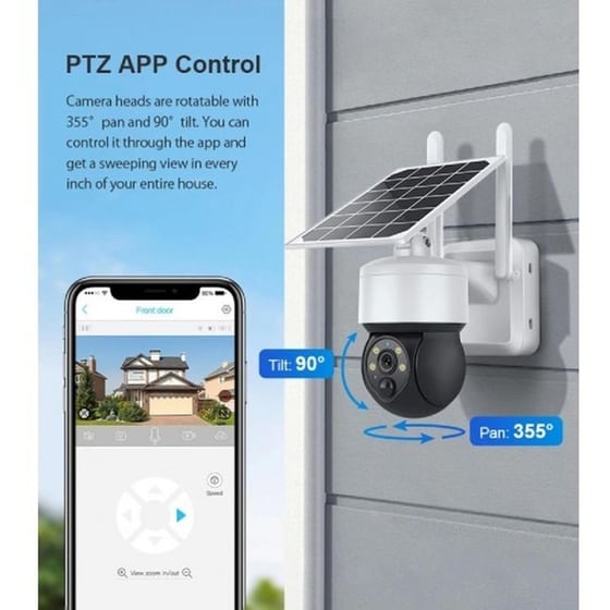 Ασύρματη IP Camera Sectec Smart IP Ηλιακή 3MP Λευκή με WiFi & Ασύρματη Επικοινωνία image 1