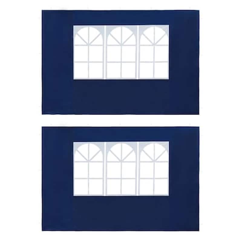 VIDAXL Τέντα Vidaxl Τοιχώματα Εκδηλώσεων με Παράθυρο 2 Τμχ - Μπλε