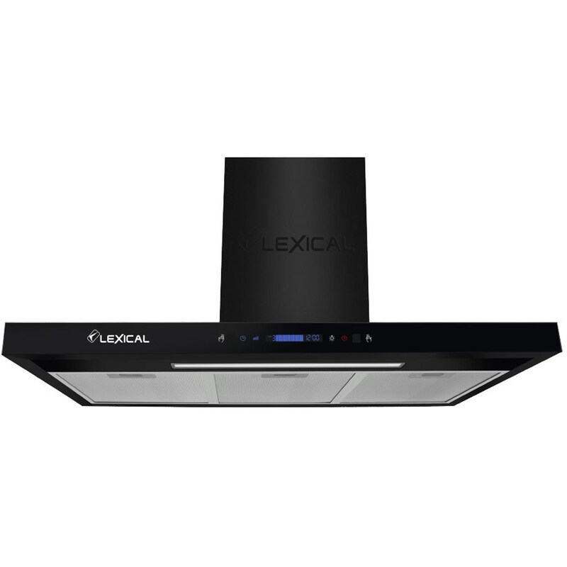 LEXICAL LRH-9560-2 90 cm Μαύρο Καμινάδα - Τζάκι Απορροφητήρας