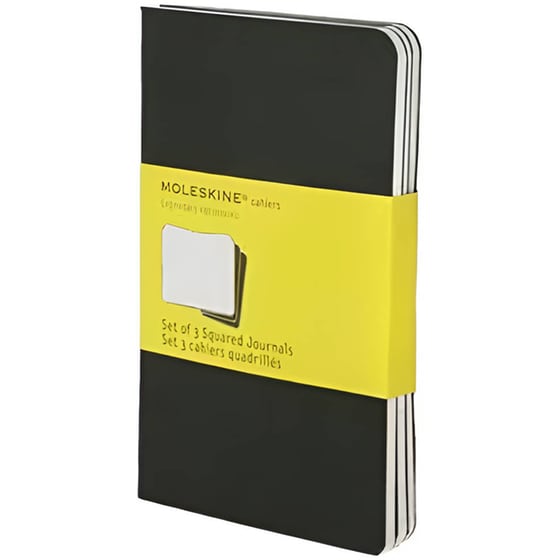 Σημειωματάριο Moleskine Journal Cahier Καρέ Μαύρο (3 Τεμάχια) image 0