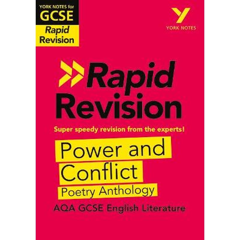York Notes for AQA GCSE Rapid Revision: Power and Conflict AQA Poetry Anthology catch up, revise and be ready for and 2023 and 2024 exams and assessments