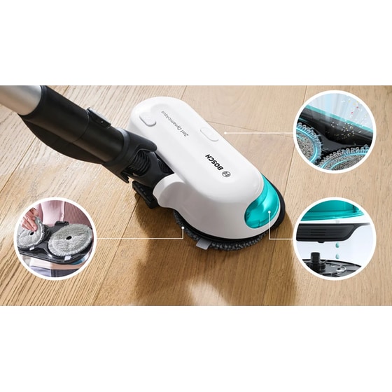 BOSCH Unlimited 7 ProHygienic Aqua BCS71HYG1 18 V 0.3 L Λευκή Σκούπα Stick image 9