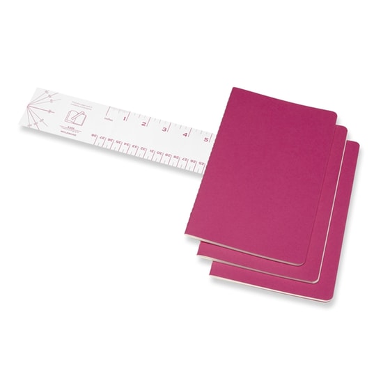 Σημειωματάριο Moleskine Cahier Ruled Large Ροζ (3 Τεμάχια) image 1