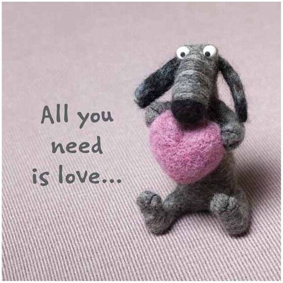 Ευχετήρια Κάρτα 12 Εποχές Τετράγωνη All You Need Is Love image 0
