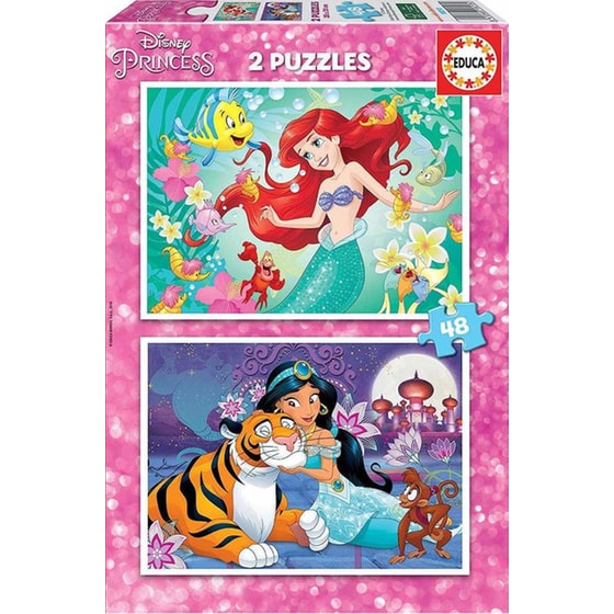 Παιδικό Παζλ Educa Ariel And Jasmin 2 (48 Κομμάτια) image 0