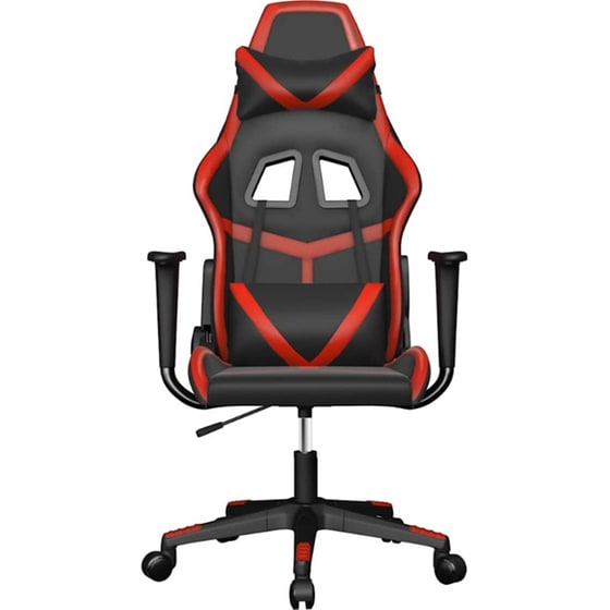 Καρέκλα Gaming VIDAXL 345424 με Ρυθμιζόμενα Μπράτσα από Τεχνητό Δέρμα - Μαύρο / Κόκκινο image 2