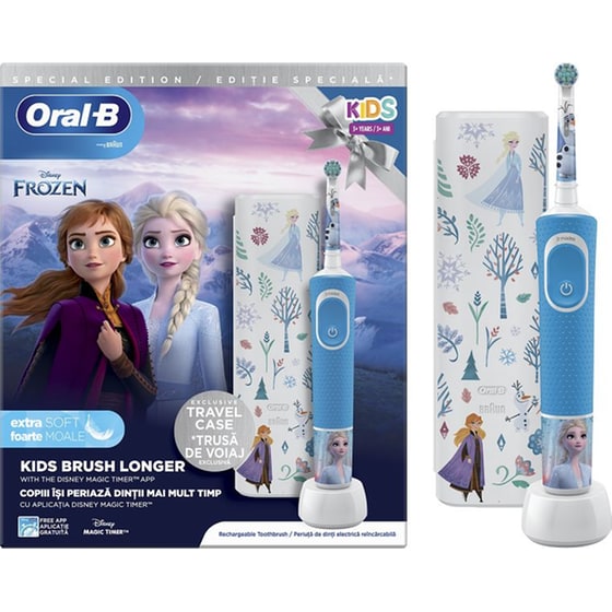 Ηλεκτρική Οδοντόβουρτσα Oral-B  Pro Kids Frozen για Παιδιά 3+ Μπλέ image 0