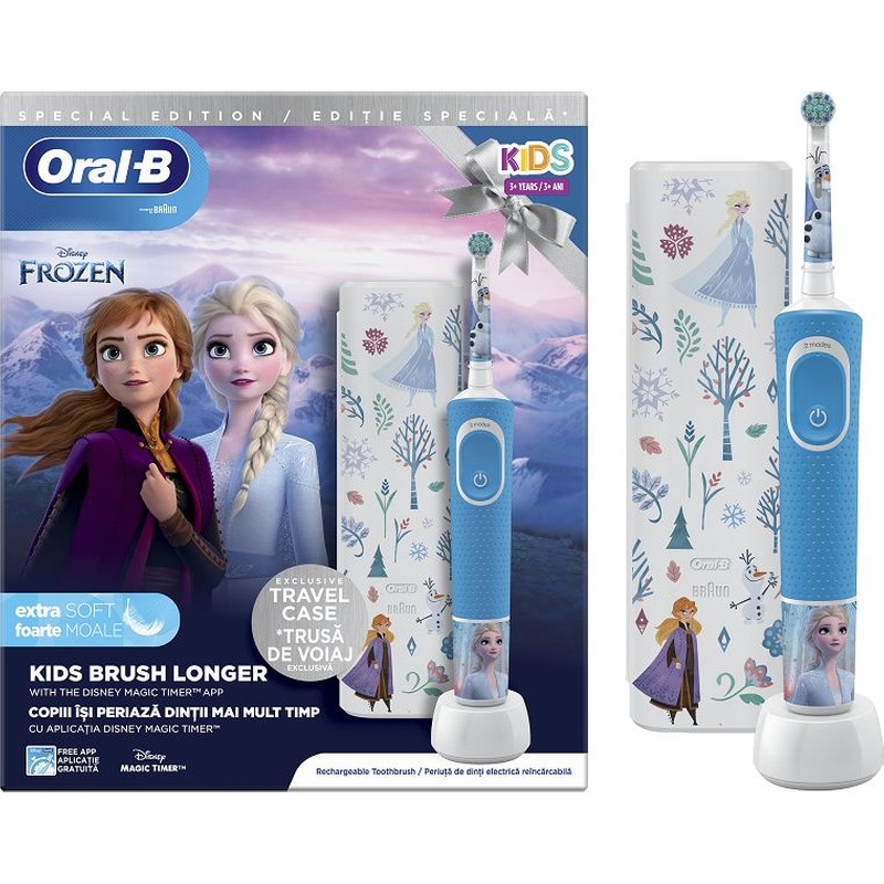 Ηλεκτρική Οδοντόβουρτσα Oral-B Pro Kids Frozen για Παιδιά 3+ Μπλέ