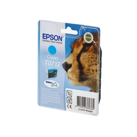 Epson T0712 Κυανό Μελάνι Εκτυπωτή C13T07124011 image 1