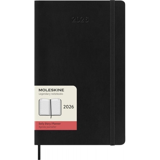 Ημερολόγιο Ημερήσιο Moleskine 2026 12Μ Large Black Soft image 0