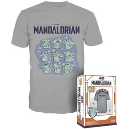Funko Boxed Pop! Tees: Star Wars: The Mandalorian - Grogu On Ship T-Shirt (S)