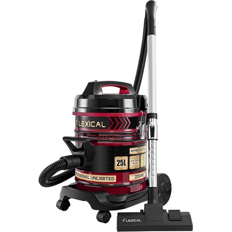 LEXICAL LVC-4002-4 2200 W με Κάδο 25 L Μαύρη/Κόκκινο Ηλεκτρική Σκούπα