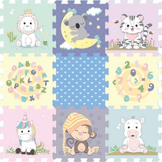 Moni Cangaroo Παιδικό Χαλάκι Δραστηριοτήτων Δαπέδου Sweetie Animals (3086) - 9τμχ image 0
