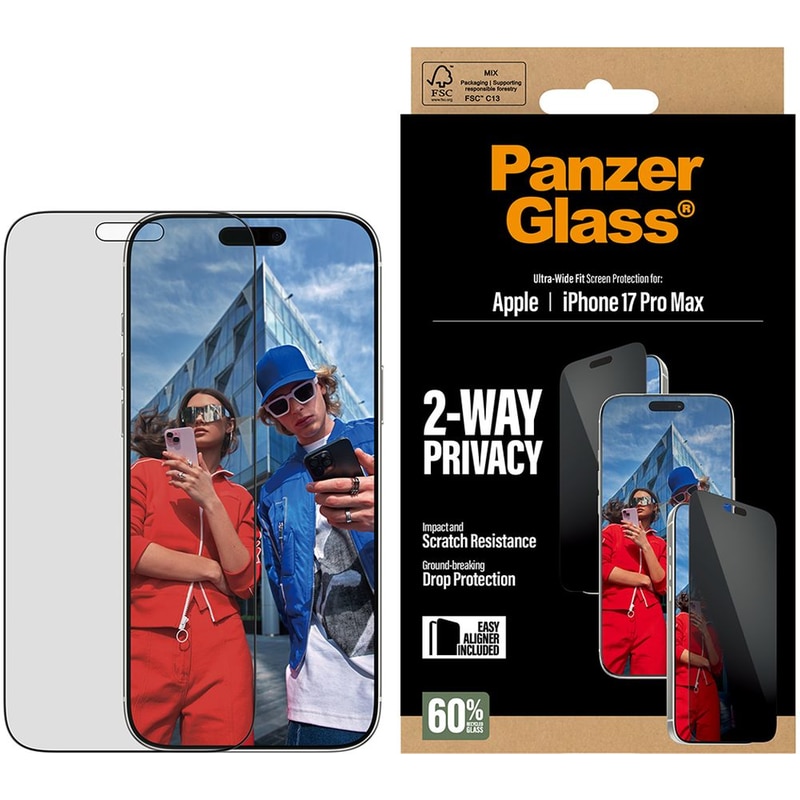 Προστατευτικό οθόνης Apple iPhone 17 Pro Max - PanzerGlass 2-Way Privacy Ultra-Wide Fit Screen Protection