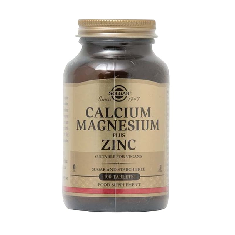 Μέταλλα Solgar Calcium Magnesium Plus Zinc - 100 ταμπλέτες