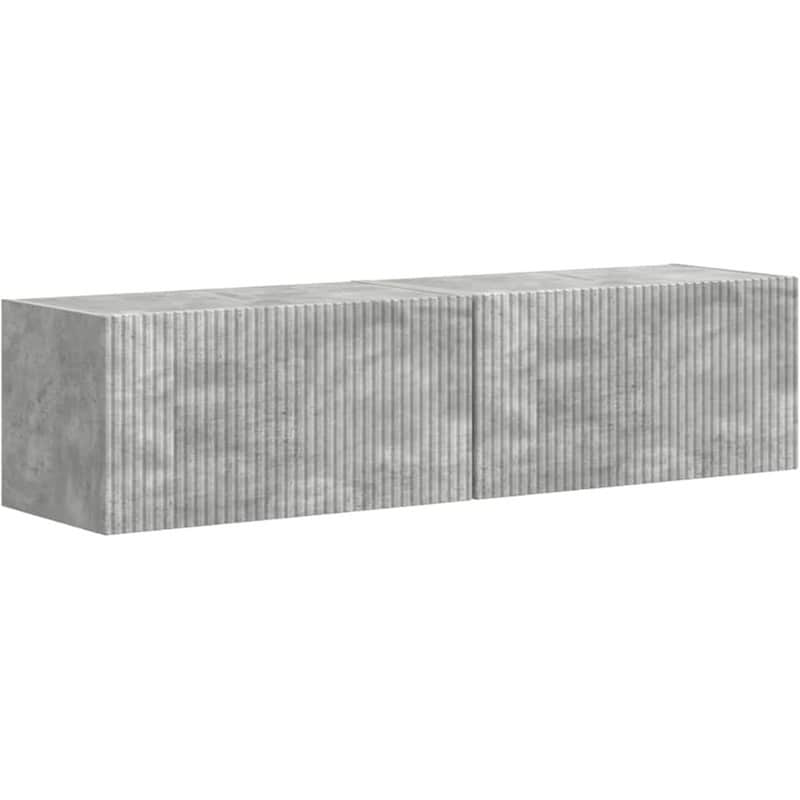 Έπιπλο Τηλεόρασης VidaXL Επιτοίχιο 2 τμχ 60 x 31 x 29,5 cm - Γκρι Σκυροδέματος