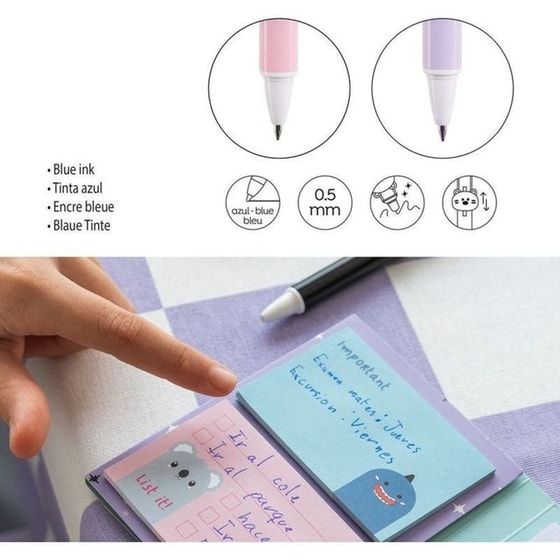 Στυλό Gel Erasable Miquelrius Γάτα-Τίγρης 0.5mm Μπλε (2 Τεμάχια) image 3