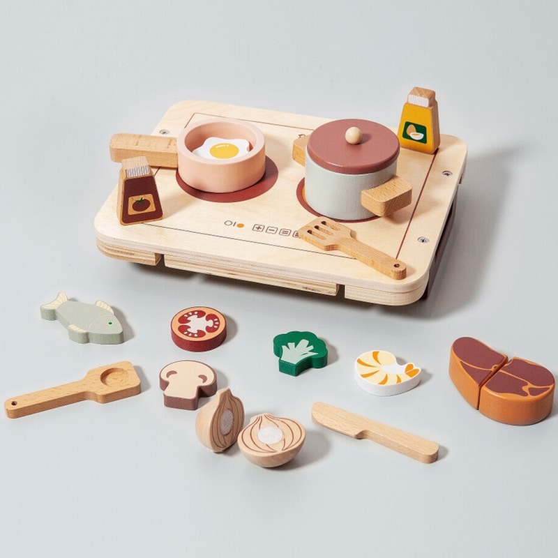 Ξύλινο Παιχνίδι Ρόλων Petit Monkey Σετ Μαγειρικής