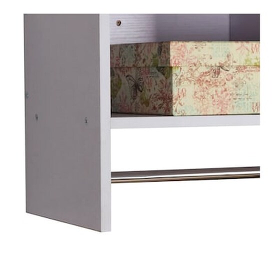 Ξύλινο Ράφι Τοίχου Με 1 Ράγα 72 X 29 X 35 Cm Homcom 831-048wt image 3
