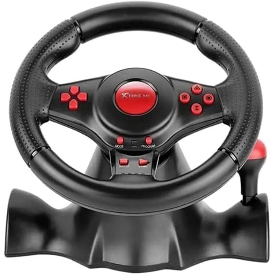 Xtrike Me GP903 Τιμονιέρα με Πετάλια για PS4,PS3,Xbox One,PC - Μαύρο image 2