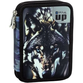 Κασετίνα Διπλή Γεμάτη Back Me Up Blue Eye Wolf