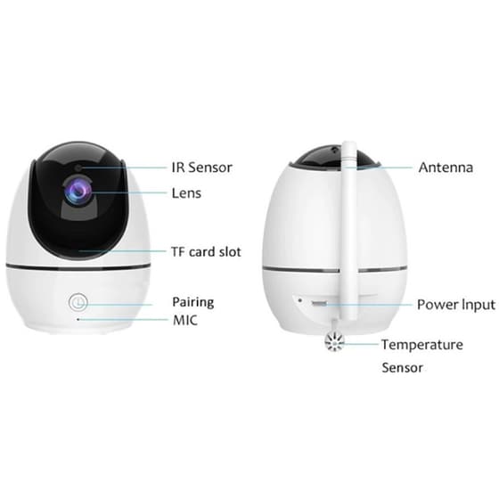 Baby Monitor Αβμ200 Κάμερας & Ήχου 4.5" - Λευκό image 1