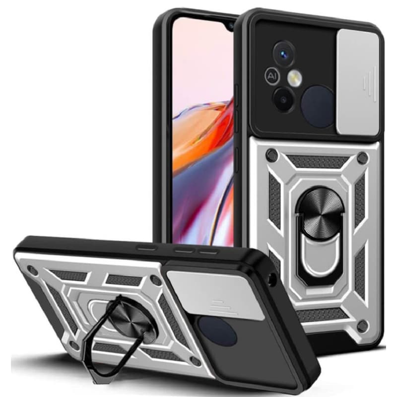 BODYCELL Θήκη Xiaomi Redmi 12C - Bodycell Armor Slide - Ασημί