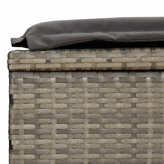 Ξαπλώστρα VidaXL από Συνθετικό Ρατάν 211x112x140 cm - Γκρι image 10