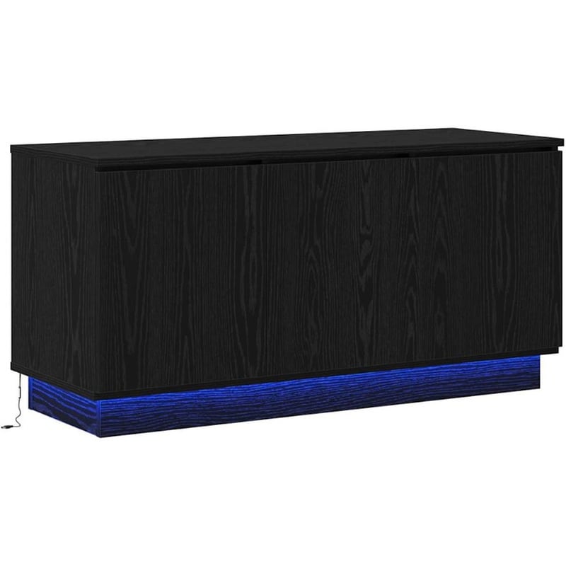 Έπιπλο Τηλεόρασης VidaXL με LED 100 x 38 x 49 cm - Μαύρη Οξιά