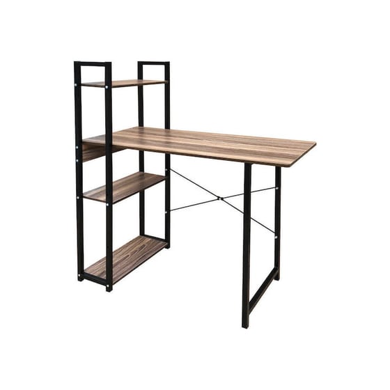 Γραφείο Βιβλιοθήκη Woodwell από MDF 100x48cm - Φυσικό/Μαύρο image 0