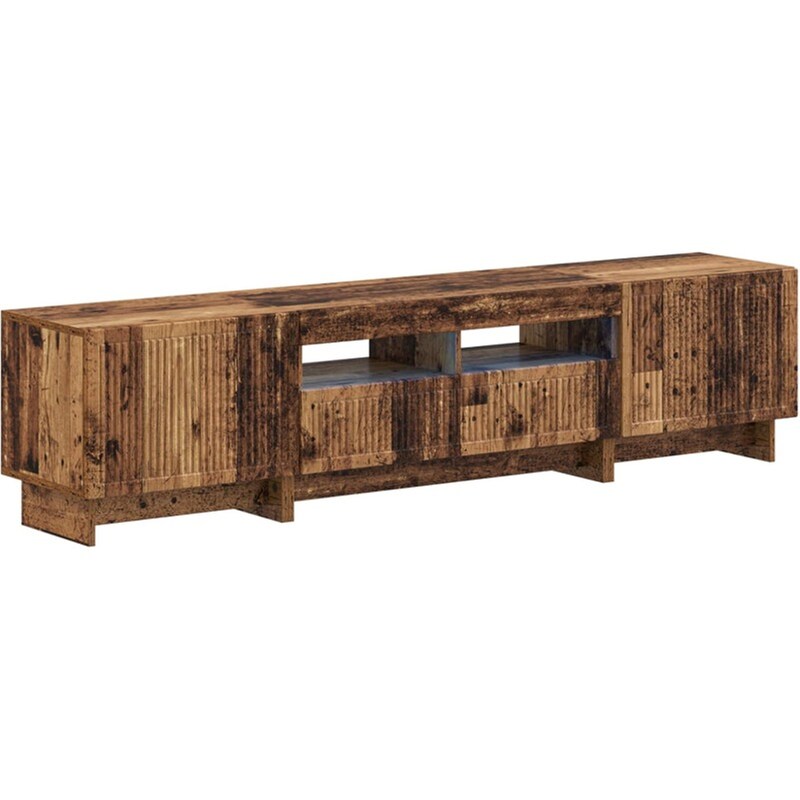 Έπιπλο Τηλεόρασης VidaXL EDE με LED 3 τμχ 178 x 35 x 43 cm - Παλαιωμένο Ξύλο