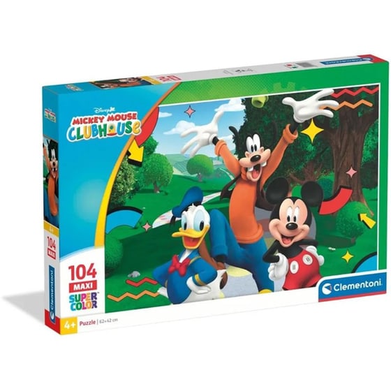 Παζλ Clementoni Super Color Mickey Mouse Club House (104 Maxi Κομμάτια) image 0