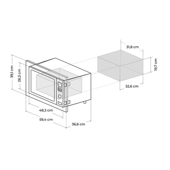 CECOTEC CEC-01388 GrandHeat 2350 με Grill 23 Lt Λευκό Εντοιχιζόμενος Φούρνος Μικροκυμάτων image 5